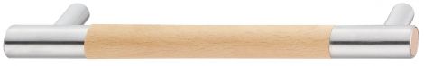 168 x 36 mm Griff Ahorn/Edelstahl 168x36mm