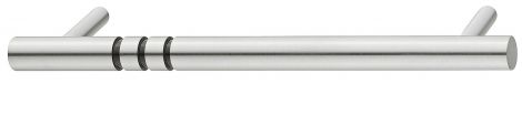 128 Griff Edelstahl/schwarz 168x35mm