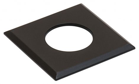 40 x 40 x 13,5 mm Einbaugehs. eckig/Kst.schwarz/40x40
