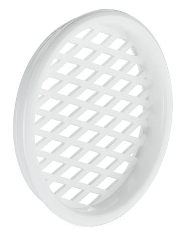 55 mm Luftrosette Kst. weiss rund 55mm