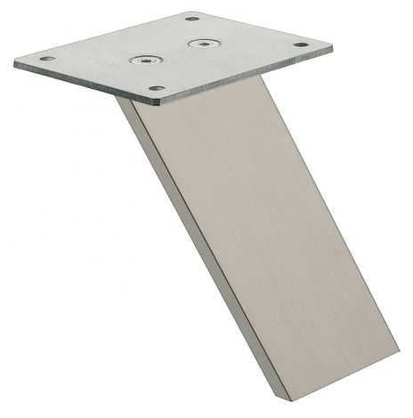 edelstahlfarben Barkonsole Alu.edstf..schraeg H=170mm