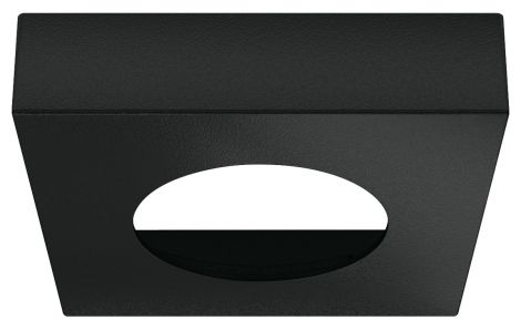 65 x 65 x 15,6 mm Unterbaugehs. eck./Kst.schwarz/65x65