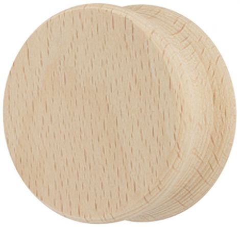 50 mm Knopf Buche Natur 50x30mm