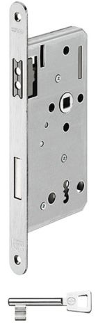 Magnet-Einsteckschloss, für Drehtüren, KFV, 116 1/2, Buntbart