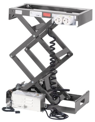 tiefschwarz, RAL 9005 Elekt.Hebesyst.220V 720x480mm schwarz