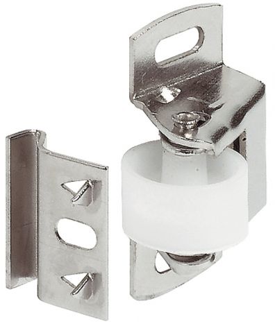 vernickelt Rollenschnäpper Stahl vern.
