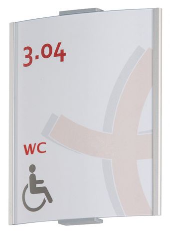 Türschild DIN A6 Tuerschild Alu.silb. 120x148mm