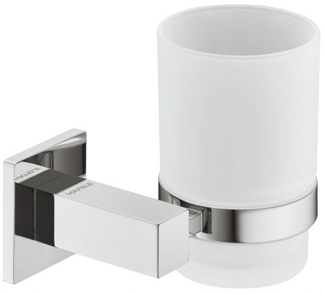 Becher: satiniert
Halter: verchromt, poliert Glashalter Ms.chr.pol.