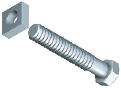 verzinkt Sicherungsschraube 10 St. M8x50mm