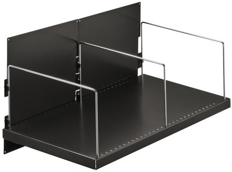 682 x 331 x 353 mm Ordnerhalter mit Sichtschutz schwarz