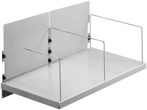 682 x 331 x 353 mm Ordnerhalter mit Sichtschutz aluf.