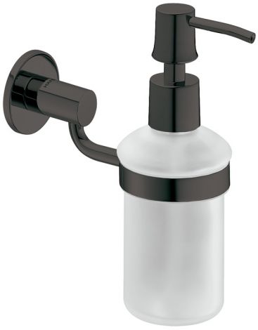 Spender: Glas,
Halter: graphitschwarz Seifenspender Ms.schw.matt