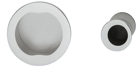 60 mm Schiebetuerset Ms.chr.matt