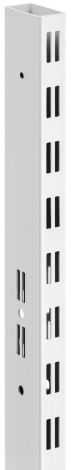 2-reihig, 2-seitig (seitliche Lochung nur passend für Traverse) Säule Stahl weiss 60x30x1315mm