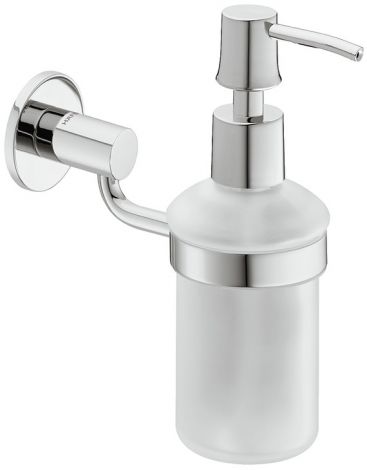 Spender: Glas,
Halter: verchromt, poliert Seifenspender Ms.chr.pol.