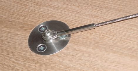 Ankerplatte, für Seilkreuzspanner, Ausrichtbeschläge