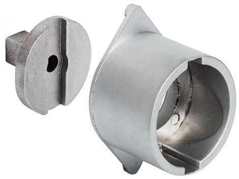 Zinkdruckguss Oliven-Rosette m.Adapt.Stell.Terza 20mm