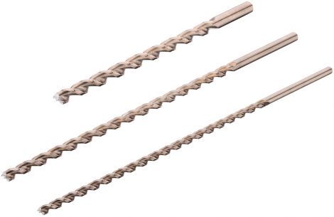 Holz-Langloch-Spiralbohrerssatz, HSS, 3-teilig, mit Zentrierspitze