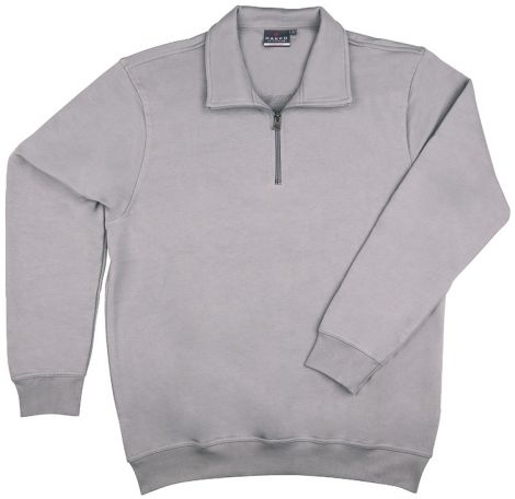Sweatshirt, Troyer, mit Reißverschluß, titangrau