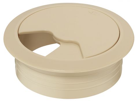 60 mm Kabeldurchlass 2-tlg. Kst. beige Ø60mm