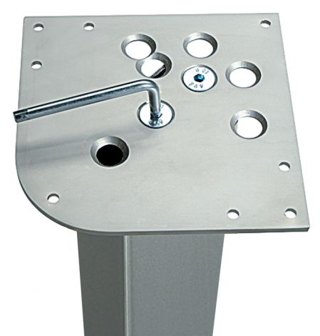 Anschraubplatte, aus Stahl, für Tischbeine