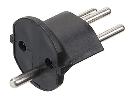 FIX-Adapter sw CH-D Schuko T12 auf CEE7