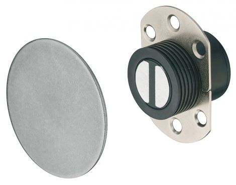 schwarz/silberfarben Magnetischer Tuerfeststeller 10kg