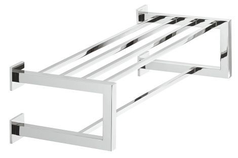 Handtuchablage mit Handtuchstange, quadratisch