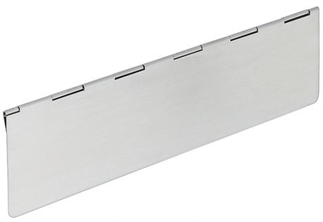 Abdeckkappe mit Scharnier, Verschraubung verdeckt Klappe Edelst.matt 329mm