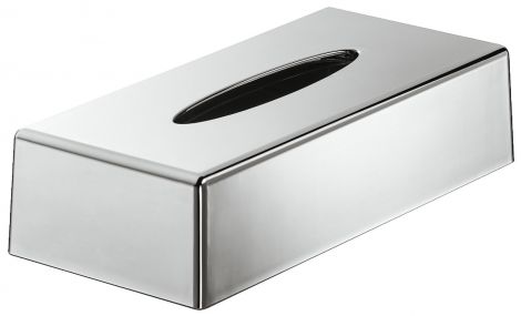 verchromt, poliert Kosmetiktuchbox Kst.chr.pol.255x130x60mm