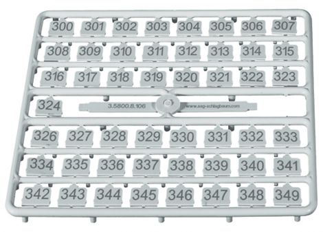Nummernset, 50-teilig, für Pfandschloss SAFE-O-MAT<sup>®</sup>