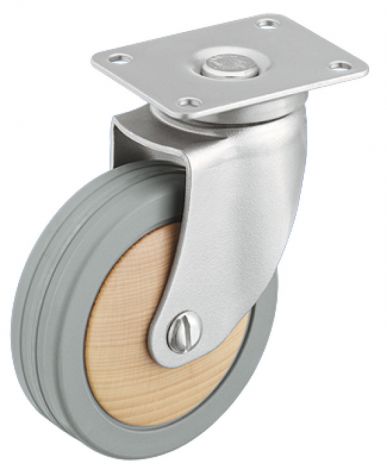 weich Design-Lenkro.Buche anschrb.platte 80mm