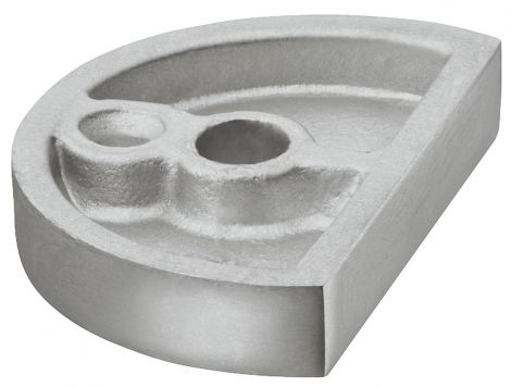 Aluminium Fussplatte Al.silb. 10mm