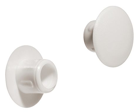 Kunststoff Abdeckkappe Kst. weiss Ø 15,0x8,5mm
