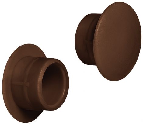 Kunststoff Abdeckkappe Kst. dunkelbraun 18x12,0mm