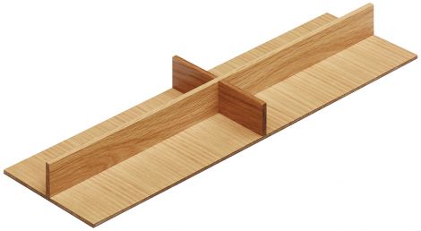 mit PUR-Lack lackiert Kreuzeinsatz Eiche 137,5x472x37,5mm