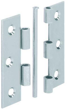 verzinkt Scharn. St.verz. mit losem Stift 50x37mm