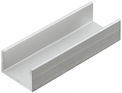 eloxiert E6/EV1 Clip Alu.silberf. E6EV1 40x14x9mm