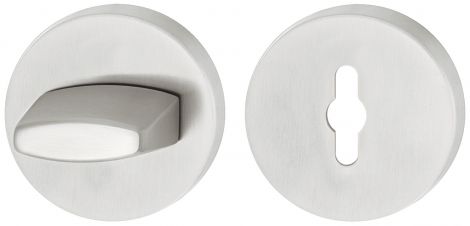 Bad/WC mit Schauscheibe rot/weiß WC-Rosette Edelst.matt
