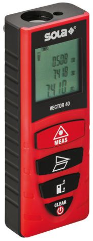 120 x 48 x 27 mm Laser Entfernungsmesser Sola Vector 40m