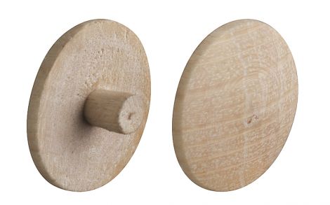 Abdeckkappe, Echtholz naturbelassen, für Antrieb Kreuzschlitz PZ oder Innenstern IS