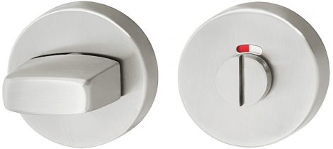 Bad/WC 8 mm mit Schauscheibe rot/weiß WC-Rosette Edelst.matt