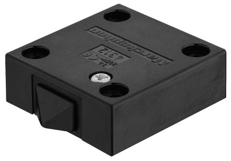 49.5 x 47.4 x 17 mm Einb.Schalt.schwarz Zugentlast.
