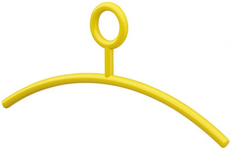 15 mm Kleiderbügel mit Ring gelb18