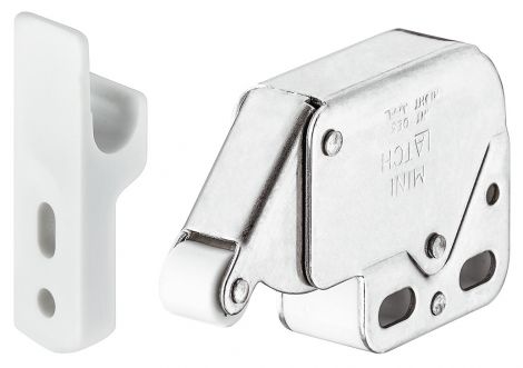 Federschnäpper Mini-Latch nick./weiss