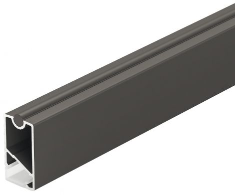 1200 mm Schrankrohr eck. Alu.grau 1200mm