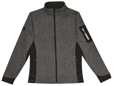 Strick-Fleece-Jacke, anthrazit-schwarz