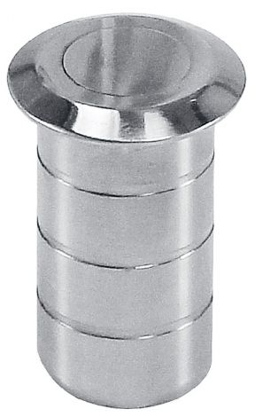 13 mm Bodenbuchse Edelstahl matt 19mm