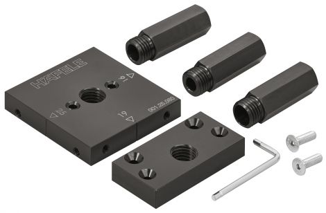Bohrlehre, für Häfele Loox, für Leitungen und Schalter, Bohrhülsen 8, 10, 12 mm