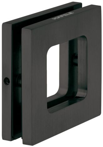 70 x 70 mm Muschelgriff Edelst.schwarz matt 70x70mm